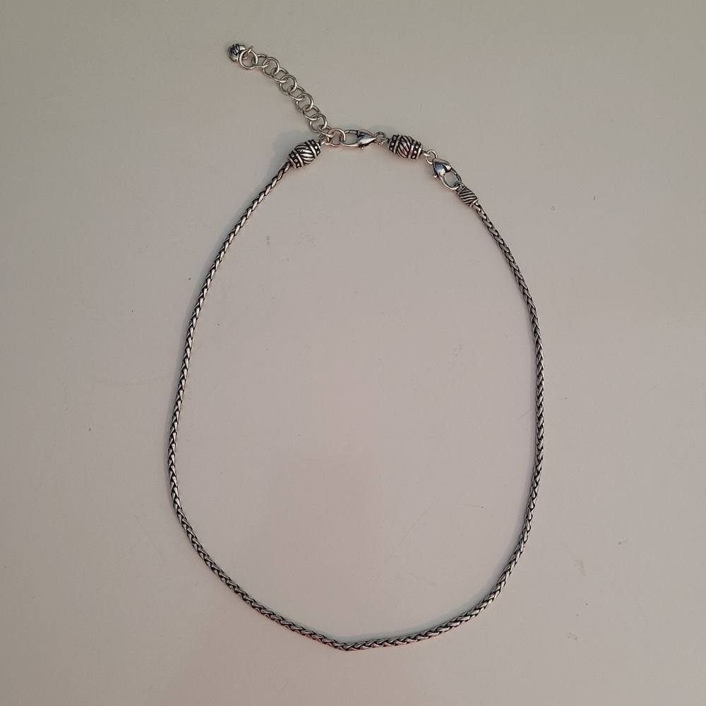 Brighton Silver Barrel Necklace
